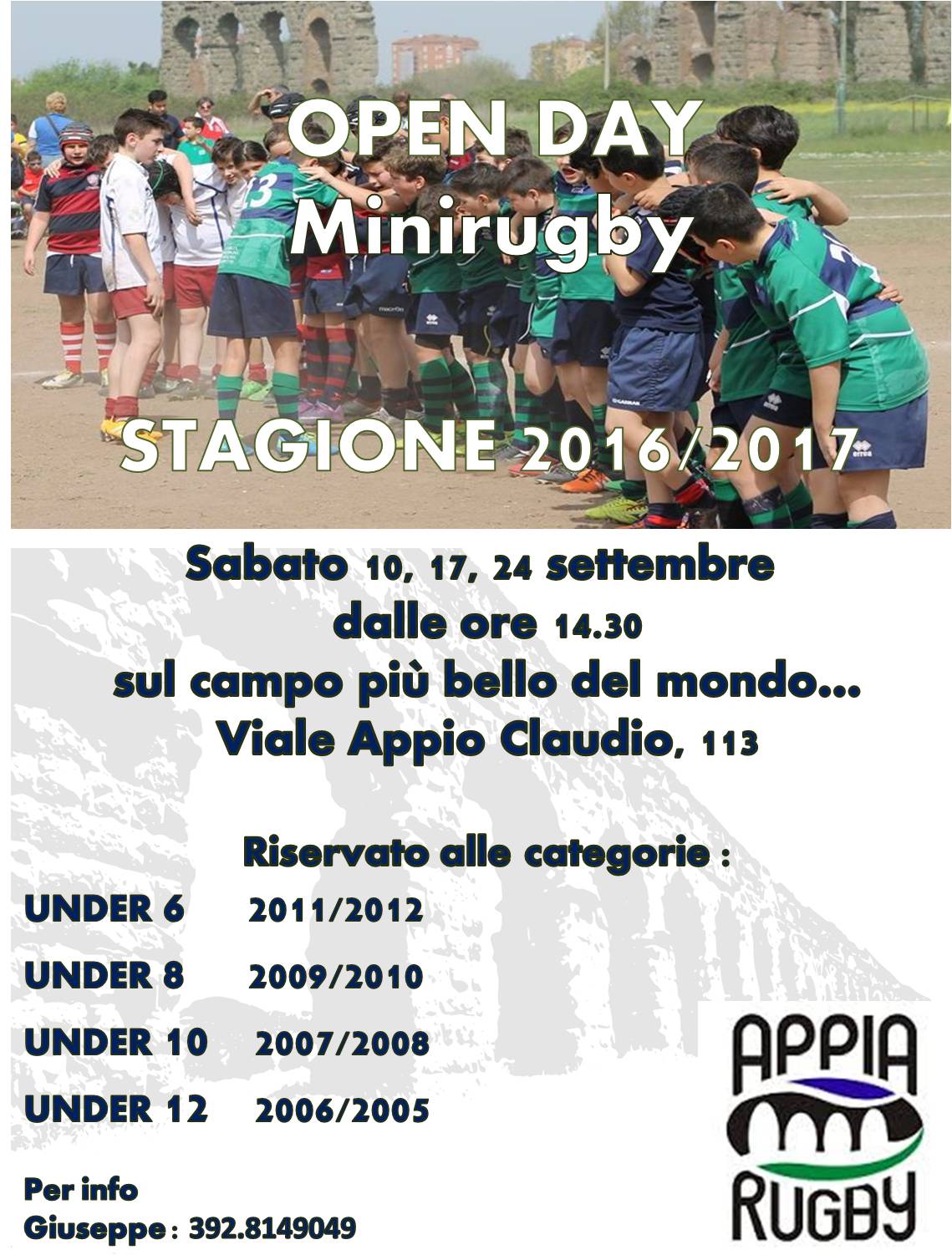 Stagione 2016/2017 – Open Day Minirugby