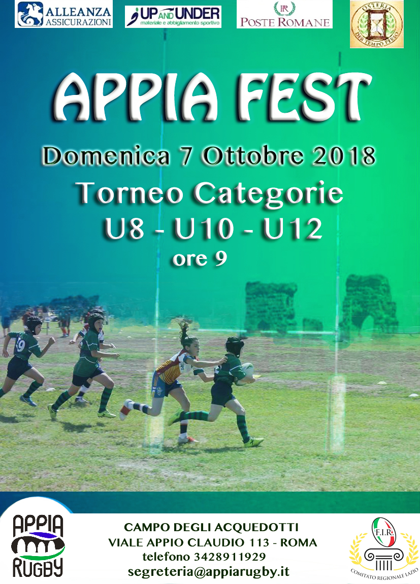 AppiaFest – Domenica 7 ottobre 2018